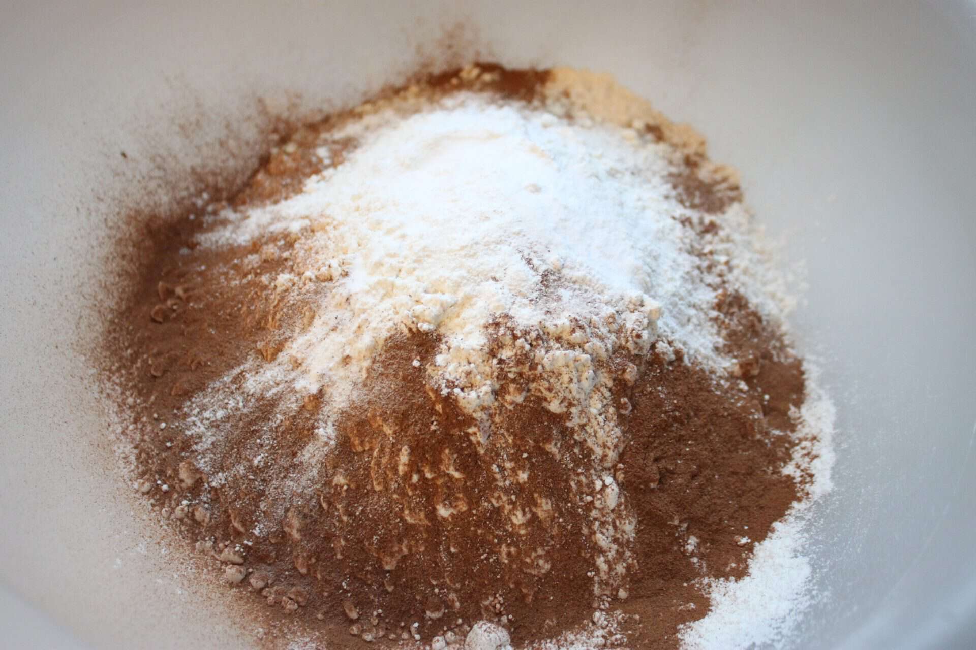 10 Simple Steps to Perfect Cinnamon Zucchini Bread 3 Dry Ingredients for Cinnamon Zucchini Bread in Large Plastic Bowl