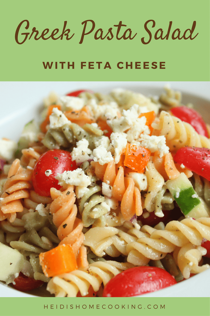 Greek Pasta Salad with Feta Cheese Pin