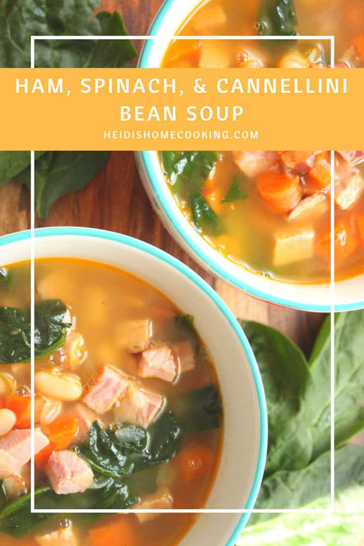 Revamp Easter Leftovers with Ham Spinach Cannellini Bean Soup 5 Ham, Spinach, and Cannellini Bean Soup Pin