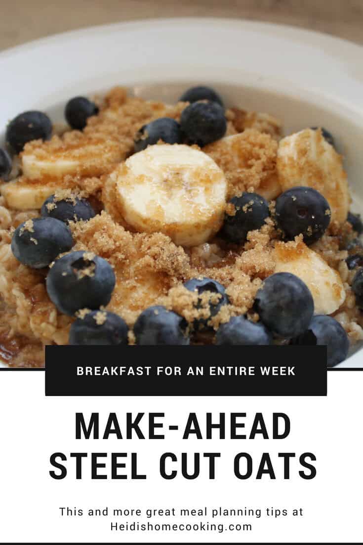 Make Ahead Steel Cut Oatmeal Pin