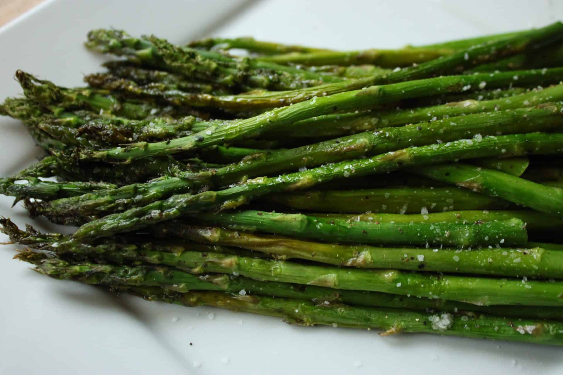 Up Close Picture of Roasted Asparagus
