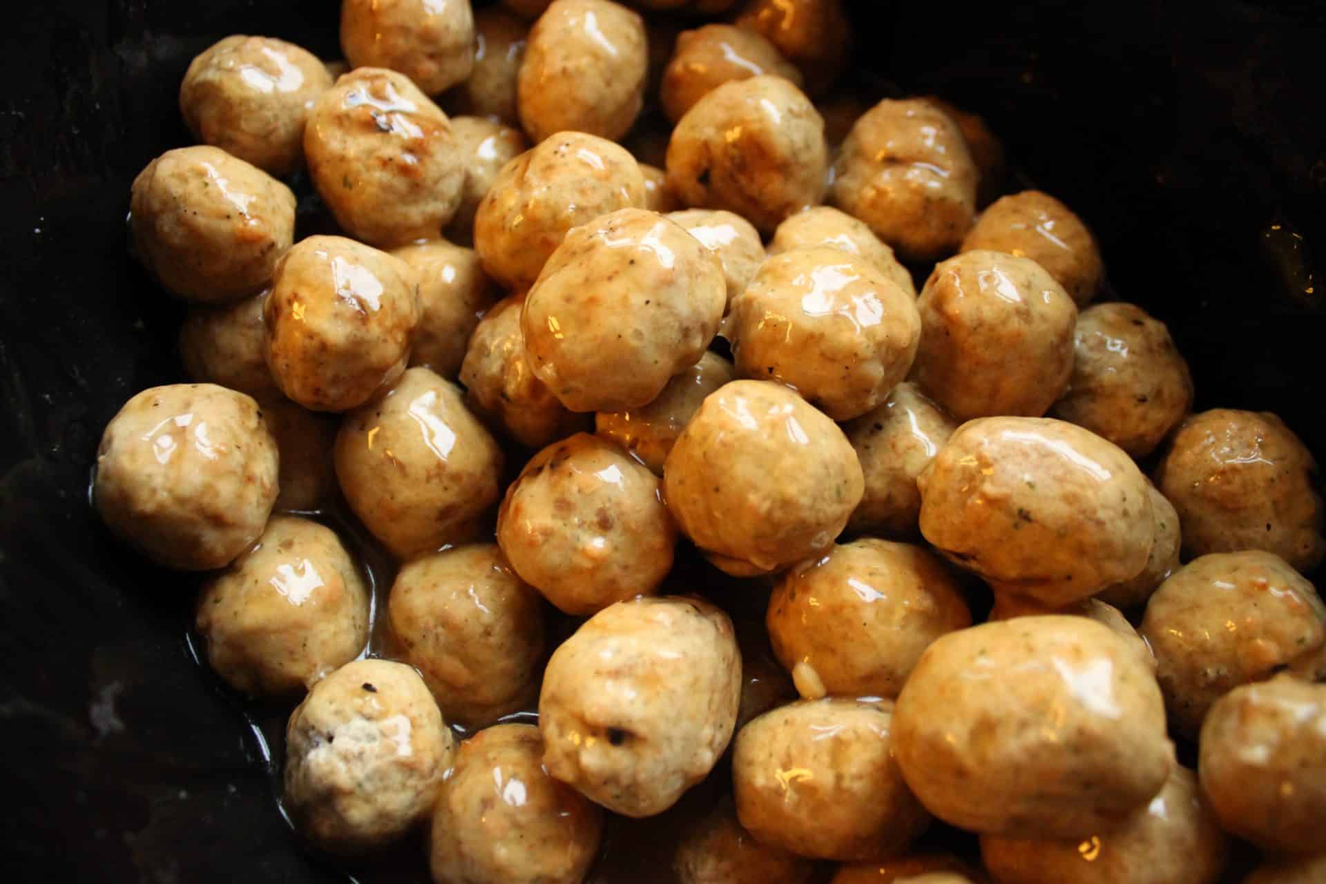 Crockpot Hawaiian Meatballs: Sweet, Savory, and Effortless to Make 6 Sauce Spread out on Crockpot Hawaiian Meatballs in Crockpot