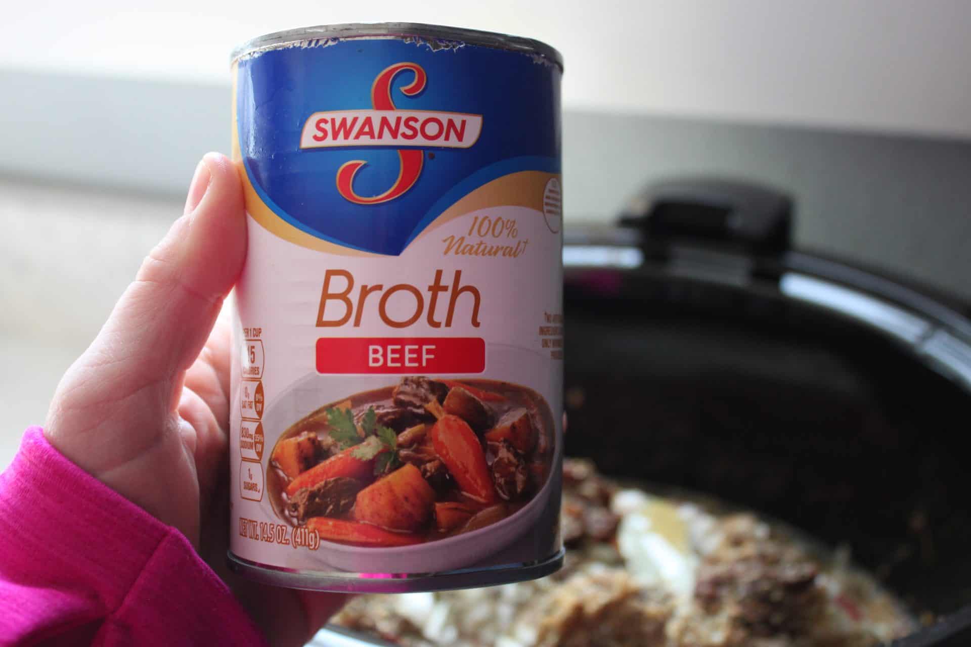 Can of Swanson Beef Broth