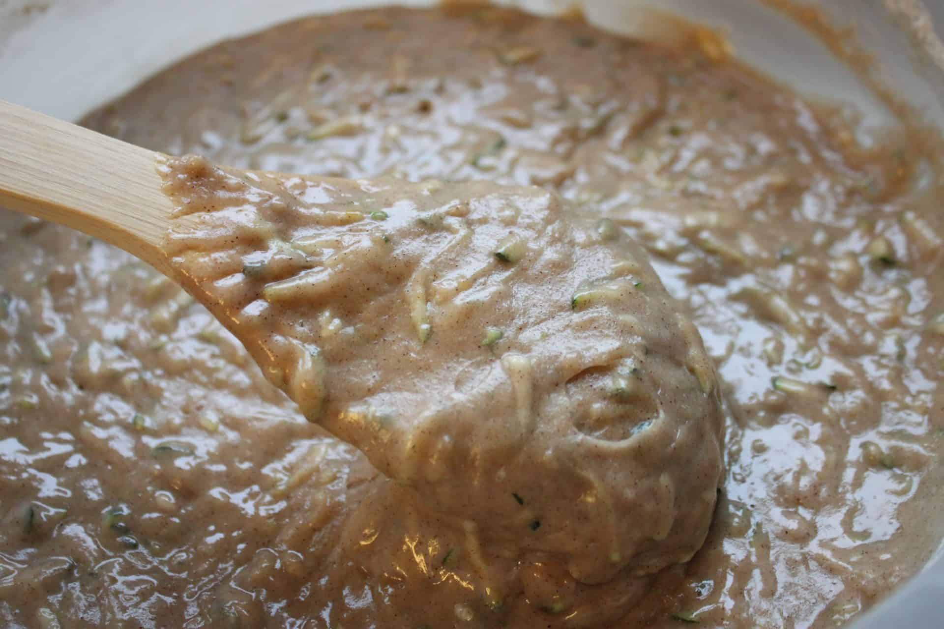 10 Simple Steps to Perfect Cinnamon Zucchini Bread 4 Wet and Dry Ingredients for Cinnamon Zucchini Bread Mixed Together